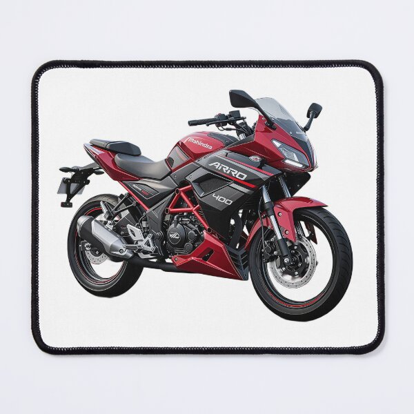Item preview, Red Sport Motorcycle with Aerodynamic Racing Fairings designed and sold by Artisan Finds Online.