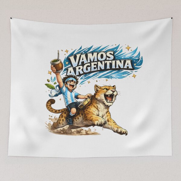 Item preview, Argentina Puma Football Fan T-Shirt designed and sold by Drofted.