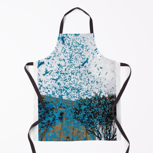 Item preview, Blue Confetti Falling Over Historic Building During Outdoor Celebration and Festival designed and sold by Nmallia.