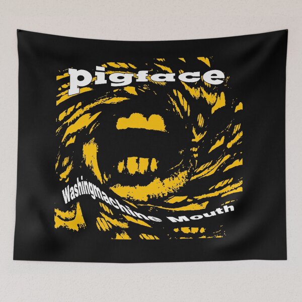 Item preview, Yellow Silhouette White Typography Noise Rock designed and sold by ShadeFall.