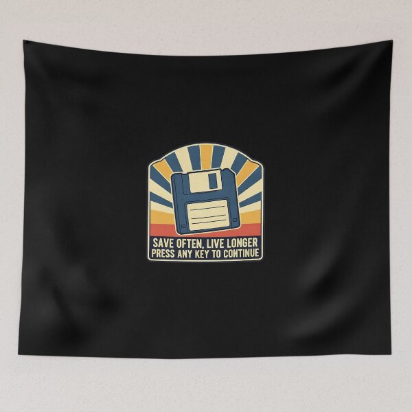 Item preview, Vintage floppy disk save often live longer sticker #9617 designed and sold by pple-frame.