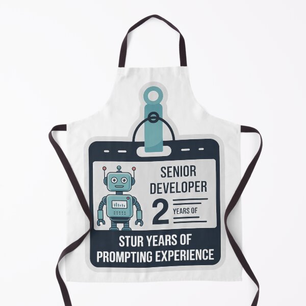 Item preview, Senior Developer 2 Years of Prompting Experience designed and sold by Bianca Oltean.