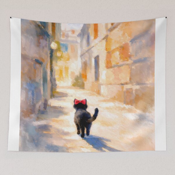 Item preview, Cute Cat Walking Sunny Street designed and sold by M-Y-A-R-T-.