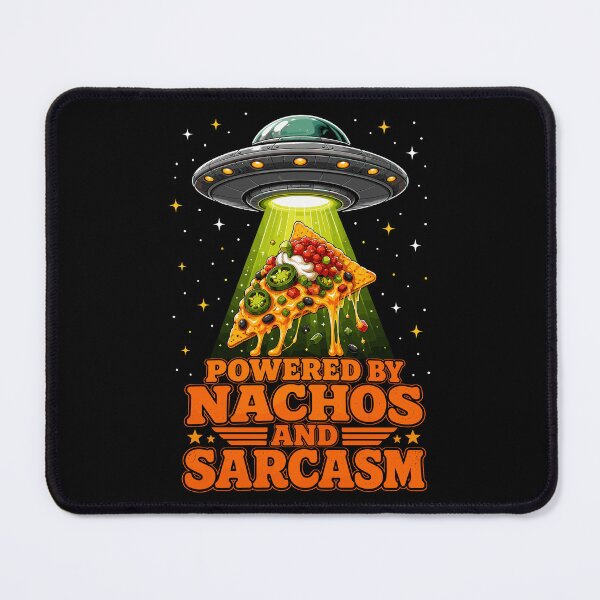 Item preview, Powered by Nachos and Sarcasm Funny Alien UFO designed and sold by JasKei-Designs.