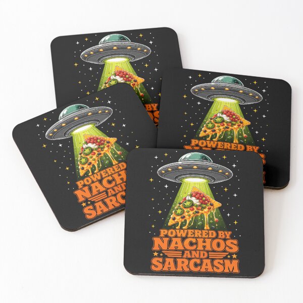 Item preview, Powered by Nachos and Sarcasm Funny Alien UFO designed and sold by JasKei-Designs.