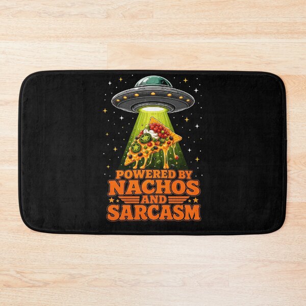 Item preview, Powered by Nachos and Sarcasm Funny Alien UFO designed and sold by JasKei-Designs.