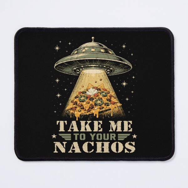 Item preview, Take Me to Your Nachos Vintage UFO Food Pun designed and sold by JasKei-Designs.