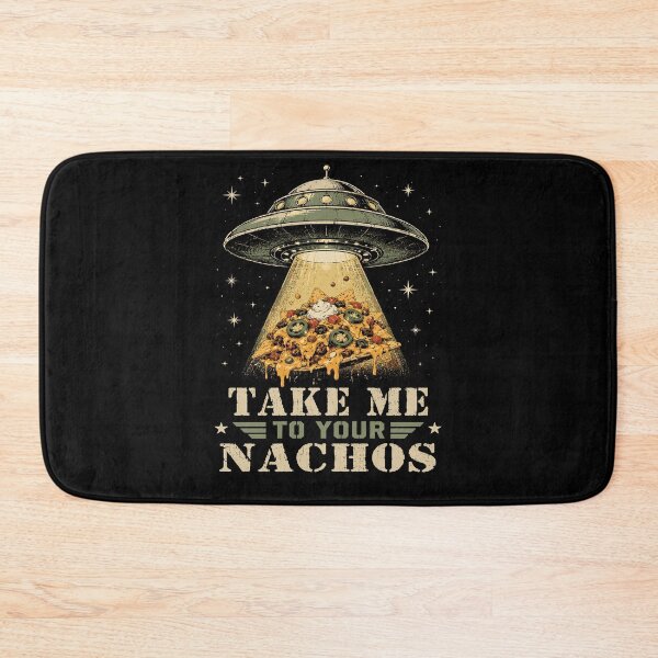 Item preview, Take Me to Your Nachos Vintage UFO Food Pun designed and sold by JasKei-Designs.