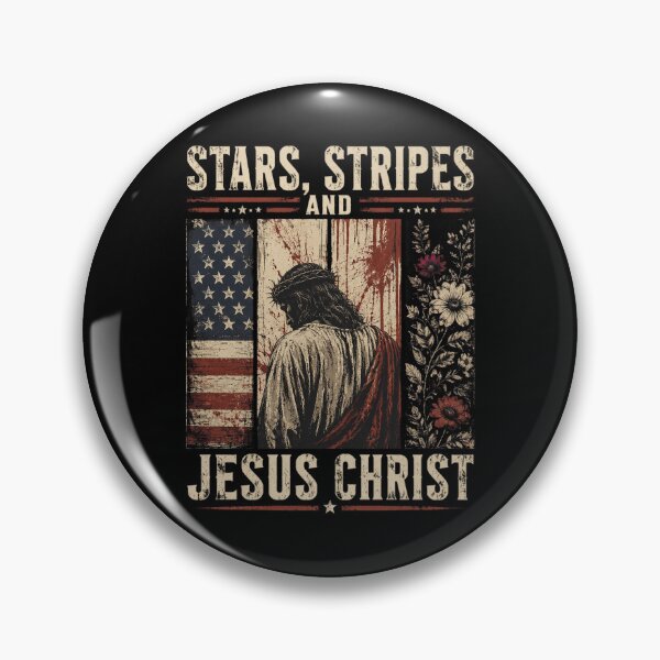 Item preview, Stars Stripes and Jesus Christ Funny Patriotic Christian designed and sold by OlakunleOloroz.