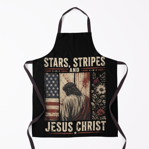 Item preview, Stars Stripes and Jesus Christ Funny Patriotic Christian designed and sold by OlakunleOloroz.