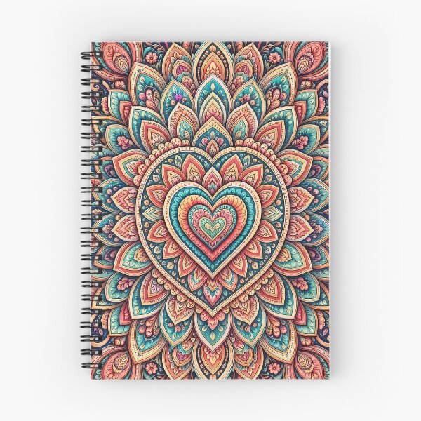 Item preview, Mandala Heart Pattern Colorful designed and sold by VibePrints101.
