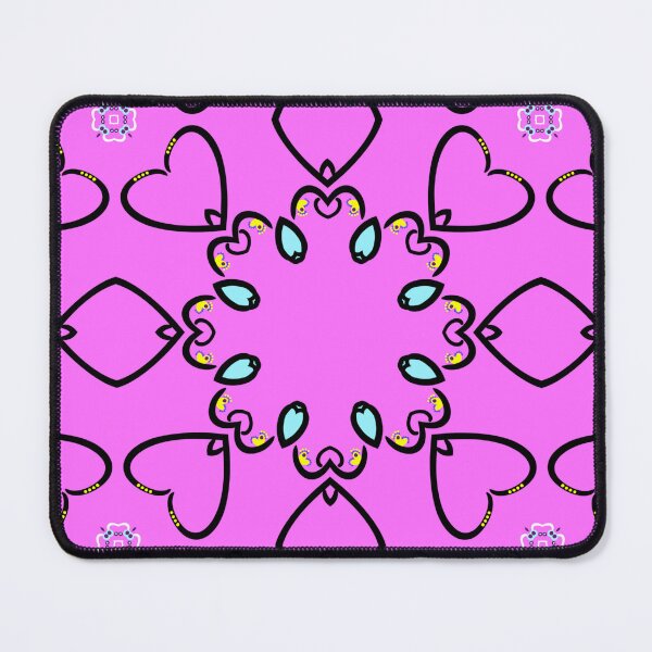 Item preview, Bright Pink Pastel Heart Mandala Pattern designed and sold by Tinsleybluebell.