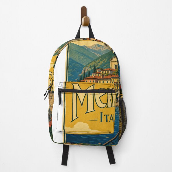 Item preview, Menaggio Italy Travel Souvenir Retro Illustration designed and sold by VisualArtsOasis.
