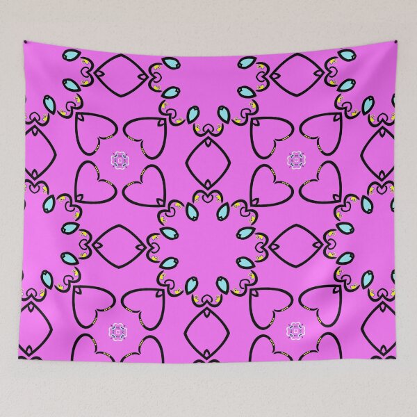 Item preview, Bright Pink Pastel Heart Mandala Pattern designed and sold by Tinsleybluebell.
