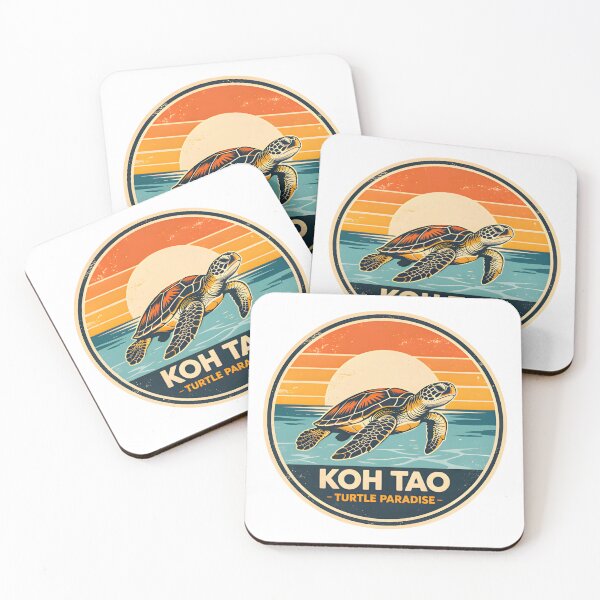 Item preview, KOH TAO – TURTLE PARADISE | Vintage Tropical Travel Poster designed and sold by Spirit of Siam.