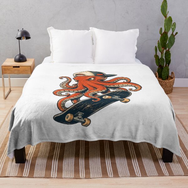 Item preview, Cool Octopus Skateboard Streetwear Vintage Skater Gift Design designed and sold by w1ckerman.