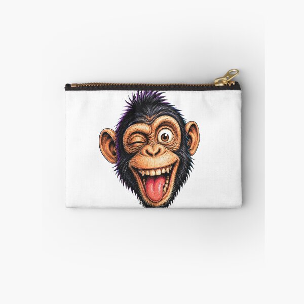 Item preview, Funny Winking Monkey Face Cartoon designed and sold by Krincydigitalart.