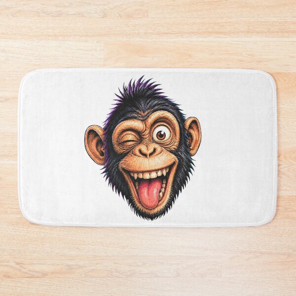 Item preview, Funny Winking Monkey Face Cartoon designed and sold by Krincydigitalart.