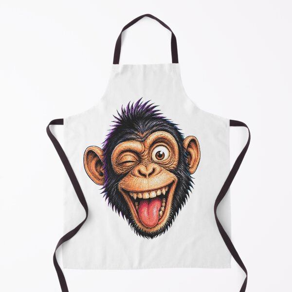 Item preview, Funny Winking Monkey Face Cartoon designed and sold by Krincydigitalart.