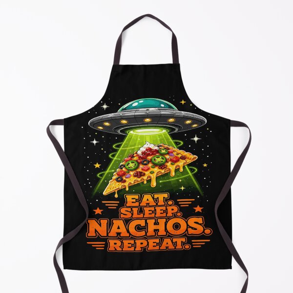 Item preview, Eat Sleep Nachos Repeat Funny Alien UFO Food Humor designed and sold by JasKei-Designs.
