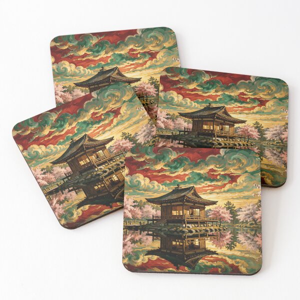 Item preview, Japanese Tea House Among the Cherry Trees designed and sold by VoidVeilStudio.