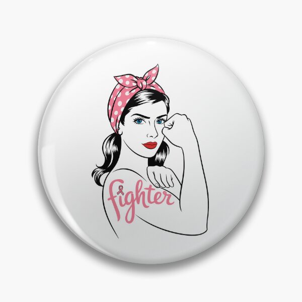 Item preview, Fighter Rosie The Riveter Breast Cancer Awareness designed and sold by SapfireStuArt.
