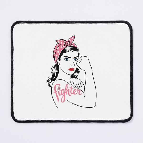 Item preview, Fighter Rosie The Riveter Breast Cancer Awareness designed and sold by SapfireStuArt.