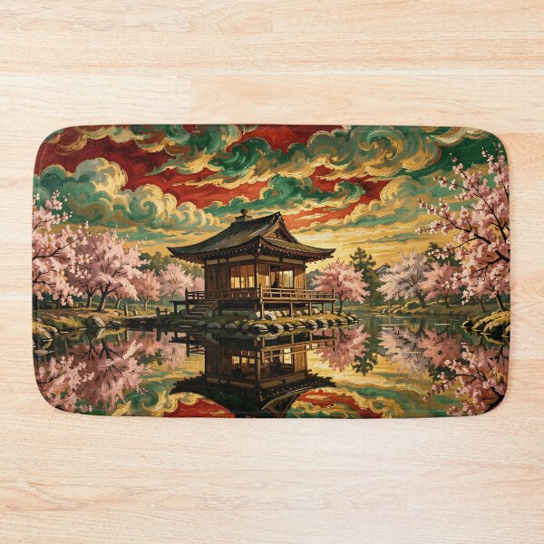 Item preview, Japanese Tea House Among the Cherry Trees designed and sold by VoidVeilStudio.