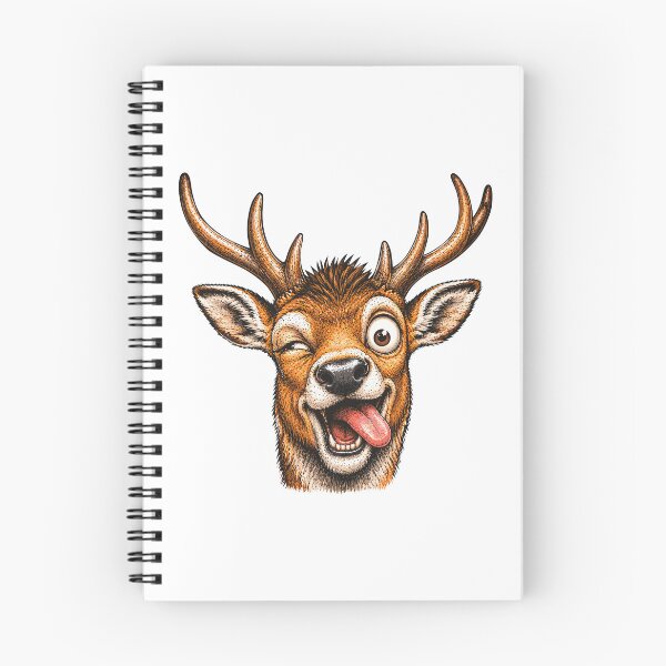 Item preview, Funny Winking Deer Cartoon designed and sold by Krincydigitalart.