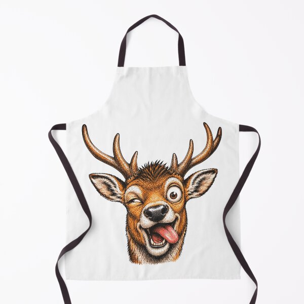 Item preview, Funny Winking Deer Cartoon designed and sold by Krincydigitalart.