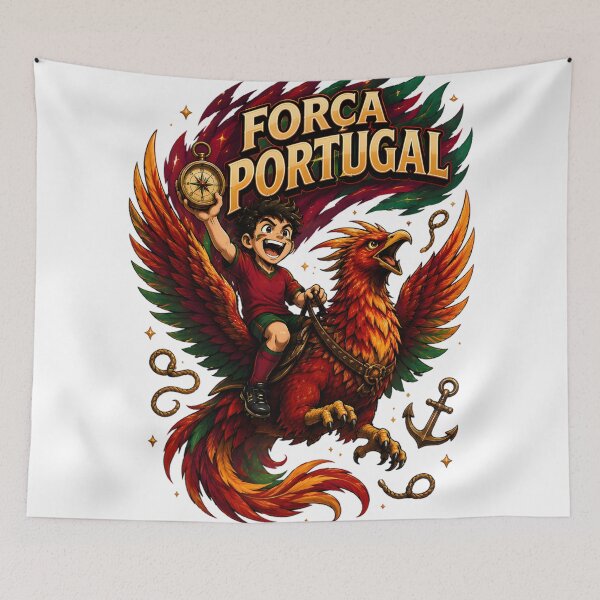 Item preview, Portugal Phoenix Football Fan T-Shirt designed and sold by Drofted.
