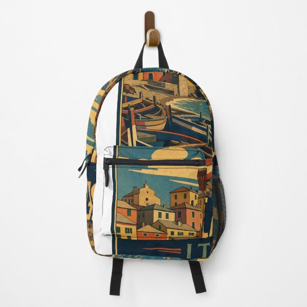 Item preview, Boccadasse Italy Travel Souvenir Retro Illustration designed and sold by VisualArtsOasis.