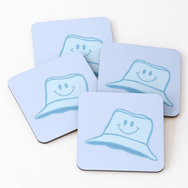 Item preview, Cartoon Baby Blue Smiley Bucket Hat  designed and sold by CamilasPrints.