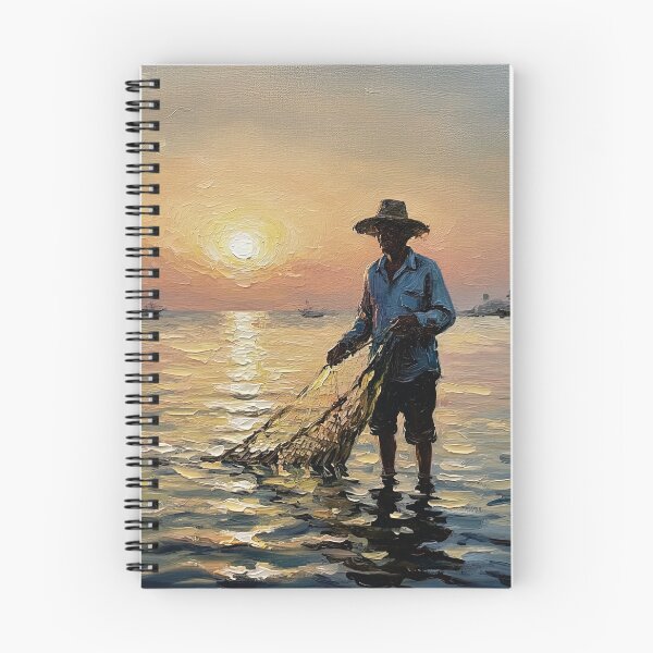 Item preview, Sunset Fisherman Tropical Beach Oil Painting Art designed and sold by Francis & May.
