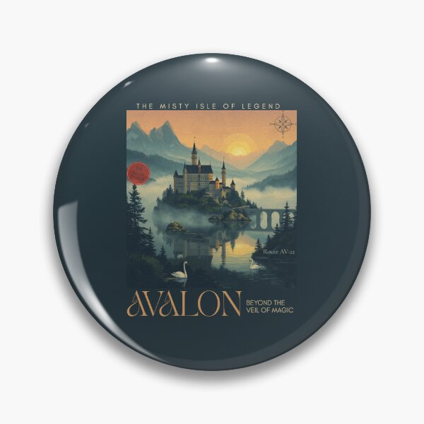 Item preview, Retro Avalon Travel Poster The Misty Isle Of Legend designed and sold by KaBaRen.