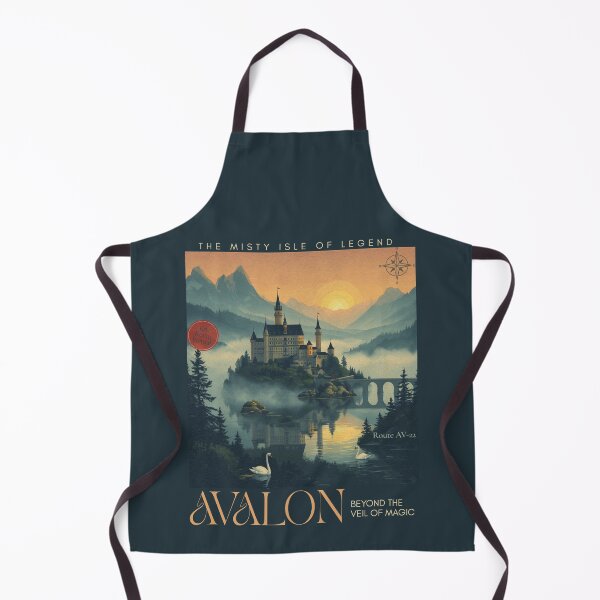 Item preview, Retro Avalon Travel Poster The Misty Isle Of Legend designed and sold by KaBaRen.