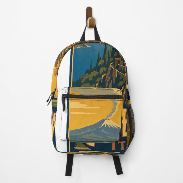 Item preview, Castelmola Italy Travel Souvenir Retro Illustration designed and sold by VisualArtsOasis.