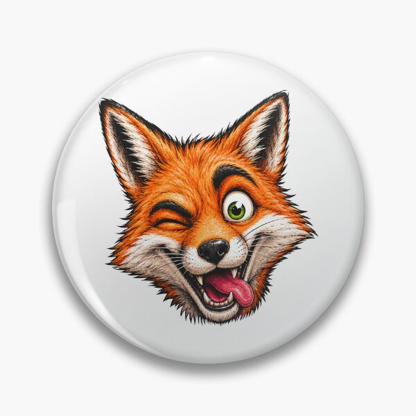 Item preview, Funny Winking Fox Cartoon designed and sold by Krincydigitalart.