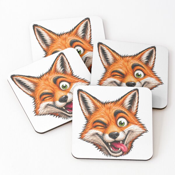 Item preview, Funny Winking Fox Cartoon designed and sold by Krincydigitalart.