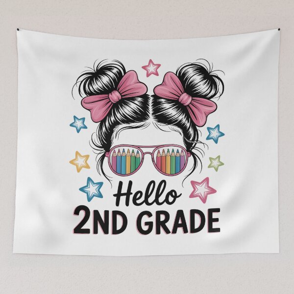 Item preview, First Day of Second Grade Hello 2nd Grade for Girls designed and sold by SapfireStuArt.