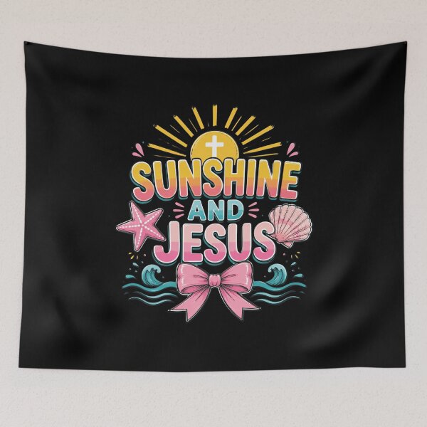 Item preview, Summer Vacation Sunshine And Jesus Christian Beach designed and sold by OlakunleOloroz.