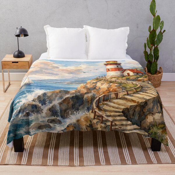Item preview, Lighthouse above a sea of cliffs designed and sold by Sigtrix.