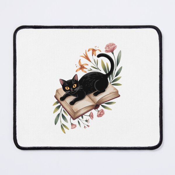 Item preview, Floral Cat Book Book Lover Librarian designed and sold by SapfireStuArt.