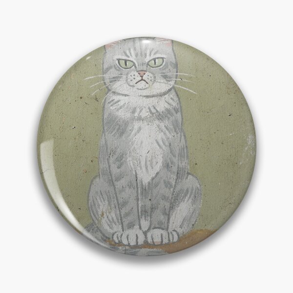 Item preview, Dignified Nebelung Cat Sitting Upright Folk Art designed and sold by PictorialWhimsy.