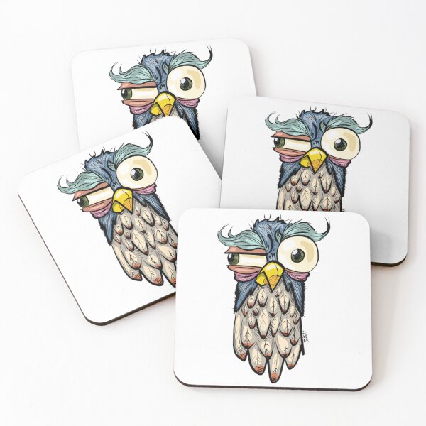 Item preview, Funny Crazy Owl Focus Cartoon Art designed and sold by dixondesi.