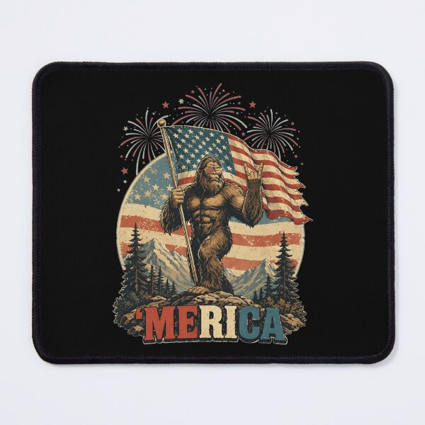 Item preview, bigfoot merica rock 250th american flag patriotic 4th july designed and sold by ber-flora.