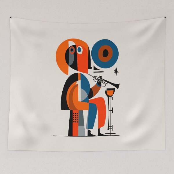 Item preview, Mid Century Absract Jazz Trumpet designed and sold by Texterns.