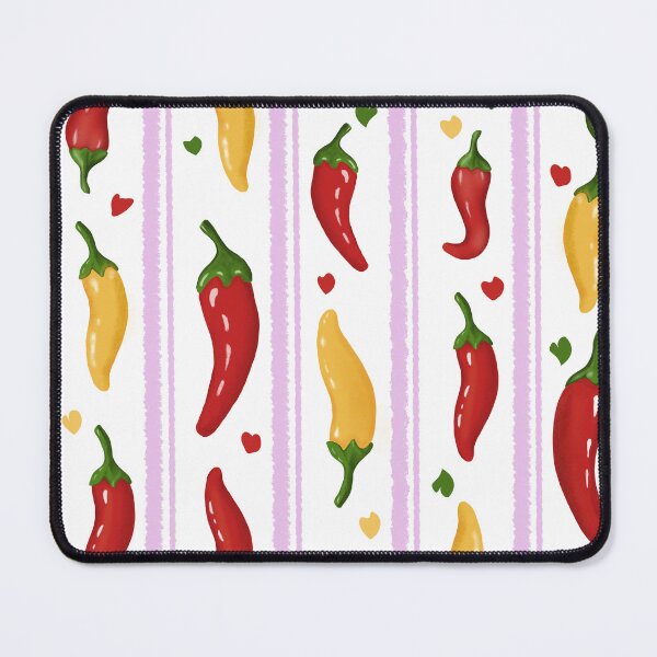 Item preview, Spicy Chili Peppers and Pink Stripes Cozy Pattern designed and sold by Tati-Zav.