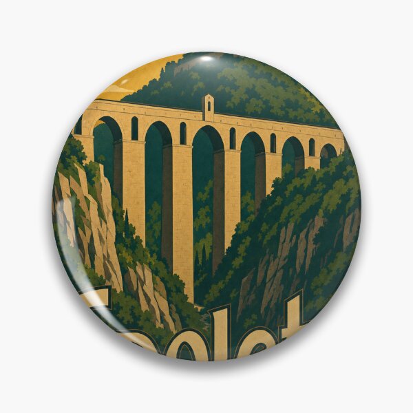 Item preview, Spoleto Italy Travel Souvenir Retro Illustration designed and sold by VisualArtsOasis.