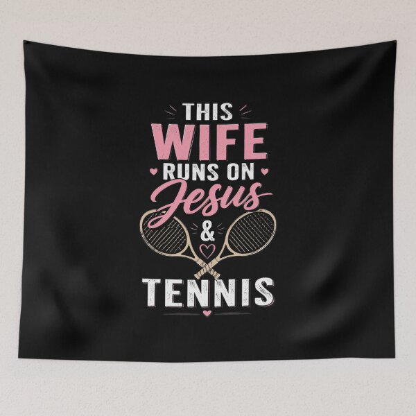 Item preview, This Wife Runs On Jesus and Tennis designed and sold by OlakunleOloroz.